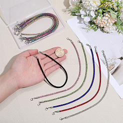 プラスチック製帽子チェーン12個  ラインストーンとカニカン付き  帽子のアクセサリーに  ミックスカラー  290x3.5mm&nbsp;AJEW-WH0709-349