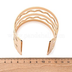 Wave Iron Cuff Bangles for Women&nbsp;BJEW-G741-04KCG