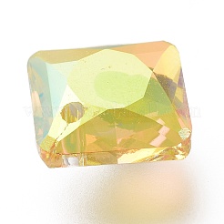 ガラスラインストーンチャーム  多面カット  正方形/ひし形  太陽  11.5x11.5x5mm  穴：1.2mm&nbsp;RGLA-A024-I03-001SU