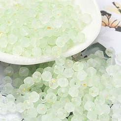 艶消しガラスビーズ  双円錐形  金箔  多面カット  ミックスカラー  4.5x3.5mm  穴：1mm  14285個/ 1000g&nbsp;FGLA-D300-01