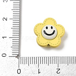 塗装合金ビーズをスプレー  花  鉛フリー＆ニッケルフリー＆カドミウムフリー  きいろ  15.5x16x8mm  穴：1.4mm&nbsp;PALLOY-S038-14B