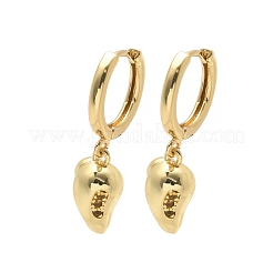 Brass Cubic Zirconia Hoop Earrings&nbsp;EJEW-Q015-01G-F