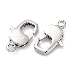 真鍮カニカン  カドミウムフリー＆ニッケルフリー＆鉛フリー  プラチナ  16x10x3mm  穴：1.8mm&nbsp;X-KK-H513-01A-P
