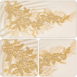 4Pcs 3D Flower Polyester Embroidery Lace Ornament Accessories&nbsp;DIY-GF0013-16