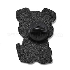 ブルドッグのエナメルピン  バックパック用合金ラペルピンバック  グレー  30.5x21.5mm&nbsp;JEWB-I055-04EB-03