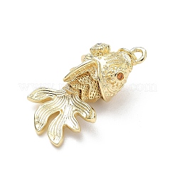 Brass Micro Pave Cubic Zirconia Pendants&nbsp;KK-P330-04G