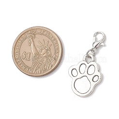 チベット風合金ペンダント装飾6個  犬  合金製カニカン付き  アンティークシルバー  24~34.5mm&nbsp;HJEW-JM03895