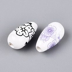 Printed Handmade Porcelain Beads&nbsp;PORC-N014-06A