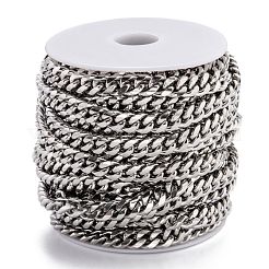 Tarnish Resistant 304 Stainless Steel Cuban Link Chain&nbsp;STAS-B019-02B-P