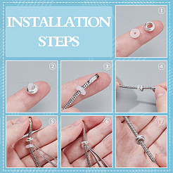 5Pcs 925 Sterling Silver Beads&nbsp;STER-ME0001-26
