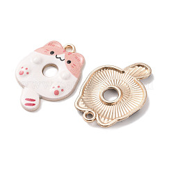 プリント合金ペンダント  猫の形のチャーム  ライトゴールド  ミックスカラー  25x18.5x2.5mm  穴：1.6mm&nbsp;FIND-G106-01G
