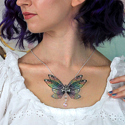 Transparent Resin Crystal AB Rhinestone Pendants Set&nbsp;RESI-TAC0002-46C