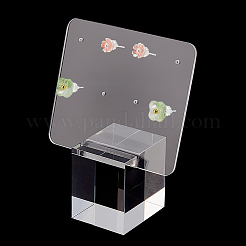 アクリルイヤリングディスプレイスタンドキューブ  長方形  4.1x8x10.2cm&nbsp;EDIS-WH0032-16B