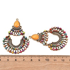 Alloy Acrylic Pendant Rhinestone Settings&nbsp;PALLOY-F319-04AG