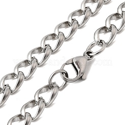 Tarnish Resistant 304 Stainless Steel Twisted Chain Curb Chain Necklaces&nbsp;NJEW-V0323-07