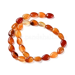 天然石赤瑪瑙ビーズ連売り  染め  フラットティアドロップ  13~14x9.5~10x5~5.5mm  穴：1.2mm  約28個/連  15.16''（38.5センチメートル）&nbsp;G-K357-A09-01