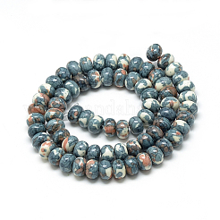Synthetic Ocean White Jade Beads Strands&nbsp;G-S257-4x6mm-13
