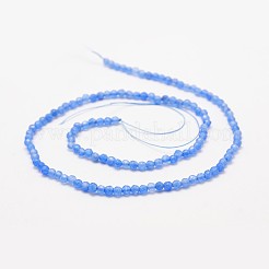 染色された天然の白い翡翠ビーズ連売り  多面カットラウンド  ミックスカラー  3mm  穴：0.5mm  約115個/連  14.9インチ&nbsp;G-J311-M