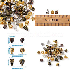 Tibetan Style Alloy Tube Bails&nbsp;PALLOY-TA0001-82