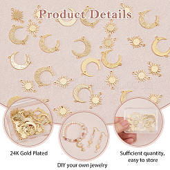 32Pcs 2 Styles Brass Link Connectors&nbsp;KK-HS0014-99