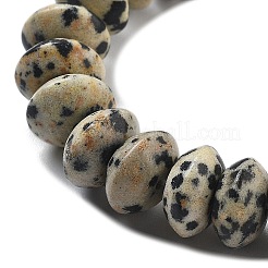 天然石ダルメシアンジャスパービーズ連売り  ソーサービーズ  10x5mm  穴：0.7mm  約40個/連  8.19''~8.54''（20.8~21.7センチメートル）&nbsp;G-P559-A01-02