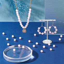 染色された天然白翡翠の丸いビーズ連売り180個  多面カット  8mm  穴：1mm&nbsp;G-NB0002-87