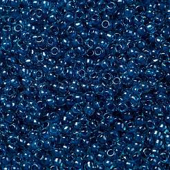 TOHOラウンドシードビーズ  日本製シードビーズ  （932)つの内側の色のアクア/カプリの裏地  11/0  2.2mm  穴：0.8mm  約1110個/10g&nbsp;X-SEED-TR11-0932