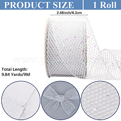 9M Sparkle Polyester Mesh Ribbon with Paillettes&nbsp;OCOR-WH20012-15E