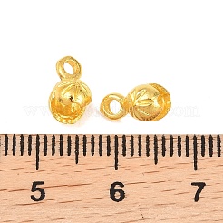 真鍮製ダルマチープ  カロット終了  クラムシェルノットカバー  ゴールドカラー  8.5x4x4.5mm  穴：1mm&nbsp;X-KK-N0002-04G