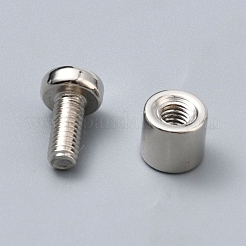 炭素鋼ネジ  ナッツ入り  コラム  ステンレス鋼色  12.5x8mm&nbsp;STAS-WH0017-96