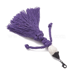 Halloween Cotton Threads Tassel & Synthetic Turquoise Skull Pendant Decorations&nbsp;HJEW-JM03757-02
