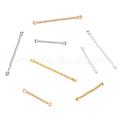 80 個 8 スタイル真鍮コネクタチャーム  テクスチャ  スティックリンク  ミックスカラー  20~32x1.2mm  穴：1mm  10個/スタイル&nbsp;KK-TA0001-23
