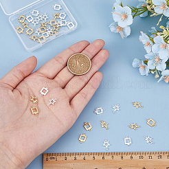 40Pcs 4 Styles Brass Connector Charms&nbsp;KK-FI0001-09