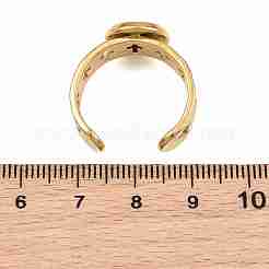 Hollow Cross 304 Stainless Steel Cuff Ring Components&nbsp;SA-CBA098D-02G-B