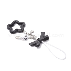 2Pcs Acrylic Flower Charms Mobile Straps&nbsp;HJEW-JM04450