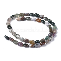 天然石インディアン瑪瑙ビーズ連売り  オーバル  8x6x3.5~4mm  穴：1mm  約45~52個/連  15.16~15.74インチ（38.5~40cm）&nbsp;G-Z006-A19