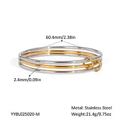 304 Stainless Steel 3-Strand Bangle Sets for Women&nbsp;VJ6341-3