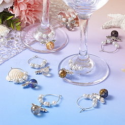 14Pcs 7 Colors Glass Wine Glass Charms&nbsp;AJEW-TAC00022