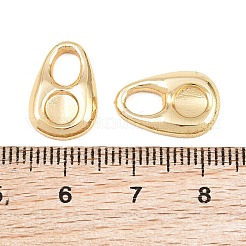304ステンレススチールチャーム  ティアドロップチャーム  ラックめっき  長持ちメッキ  ゴールドカラー  15x10x2.5mm  穴：4x5mm&nbsp;SA-CBA76DA-12G
