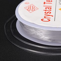ラウンドクリスタル弾性ストレッチスレッド  ブレスレット用ジェムストーンジュエリービーズクラフト作り  透明  1mm  約4.3ヤード（4m）/ロール&nbsp;EW-Z001-D01-1.0mm