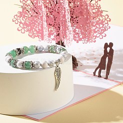 Round Mixed Gemstone Beads Energy Stretch Bracelet for Girl Women&nbsp;BJEW-JB06965