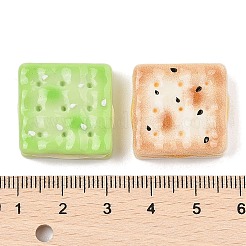 オペーク樹脂カボション  サンドイッチビスケット  ミックスカラー  22x21.5x8mm&nbsp;CRES-R456-06A