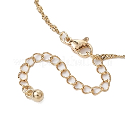 304 ステンレス シンガポール チェーン ブレスレット 製作  ゴールドカラー  6-7/8インチ（17.4cm）&nbsp;AJEW-JB01321-01