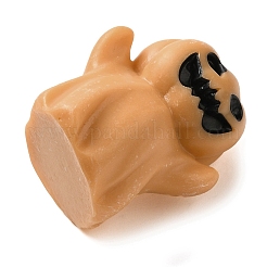 ハロウィーンの飾り  樹脂製のカボチャの幽霊の置物、自宅のデスクトップの装飾用  オレンジ  30x25.5x20mm&nbsp;AJEW-S001-02B
