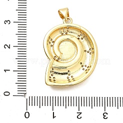 Brass Micro Pave Cubic Zirconia Pendants&nbsp;KK-C087-13G
