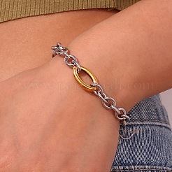 304 Stainless Steel Cable Chain Bracelets for Women&nbsp;WGF1402-02