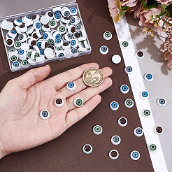 60組 4色 クラフトプラスチック人形の目玉  ミックスカラー  12x6mm  15pairs / color&nbsp;DIY-GF0013-10
