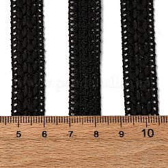 ミルクシルクのレーストリム付きポリエステル  ホームテキスタイル装飾用のウェーブトリミング  ブラック  5/8インチ（15mm）  約80.00~90.00ヤード（73.15~82.296m）/ロール&nbsp;OCOR-Z007-14B