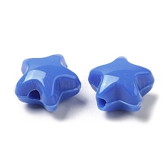 不透明なアクリルビーズ  スター  藤紫色  11x11.5x7mm  穴：2mm  約1245個/500g&nbsp;OACR-C016-30D