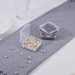 プラスチックビーズ収納ケース  正方形  透明  5.4x5.3x2cm  18個/セット&nbsp;CON-BC0004-52